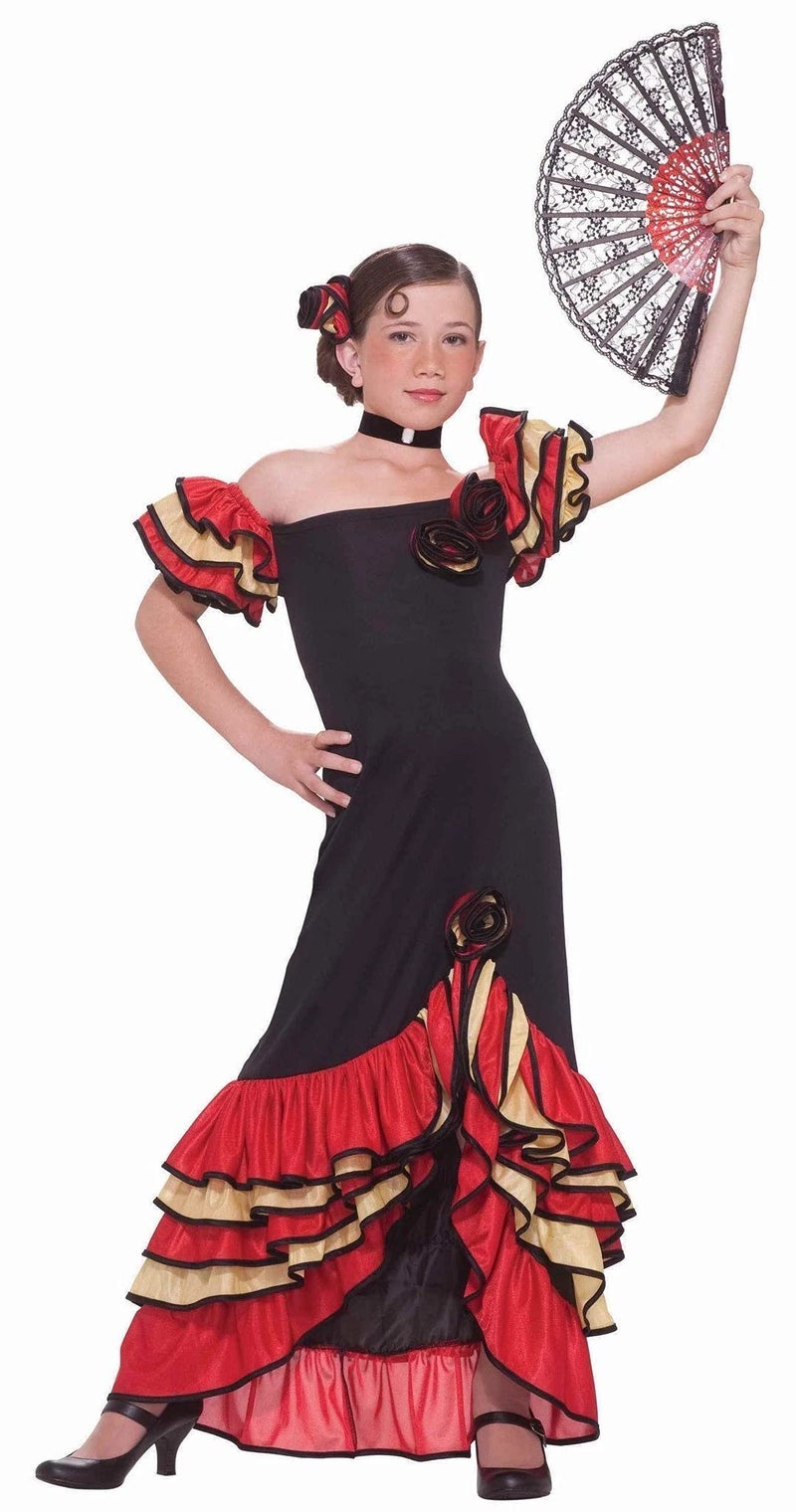 Forum Novelties Girls Flamenco Dancer Child's Costume, Multicolored, Small US